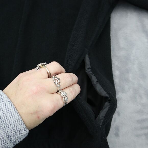 Sierra Pacific Sweatshirt Mens XL Black Long Sleeve 1 4 Zip Fleece Mock Neck - Picture 10 of 16